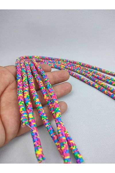 Hobigram Ζωντανές πολύχρωμες χάντρες ζύμης Fimo – Ειδικό σχέδιο, αξεσουάρ, ποιοτική παραγωγή, λαμπερό στυλ – χάντρες –