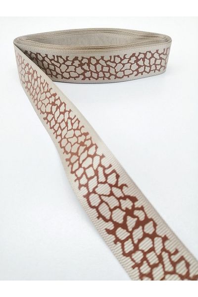 Hobigram Cappicino Leopard Pattern Grosgrain Κορδέλα 2,5 cm 2 Yards – Κορδέλα, Κομψό Σχέδιο, Γυναικείο Αξεσουάρ – K