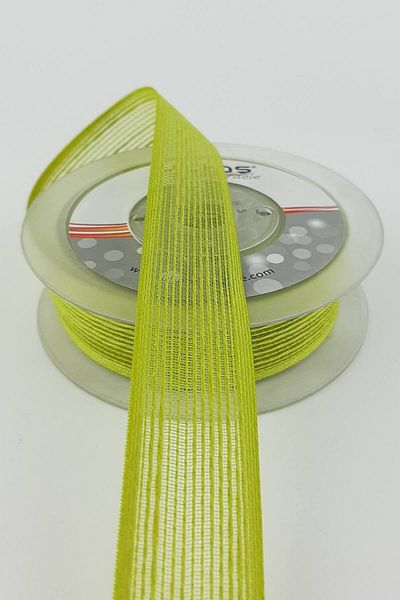 Hobigram Λινή κορδέλα με πράσινο εφέ λαδιού 2,5 cm – Ειδικό σχέδιο, αξεσουάρ, ποιοτική παραγωγή, λαμπερό στυλ –
