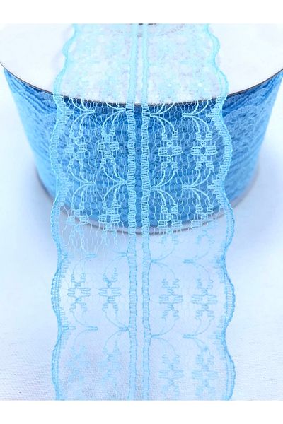 Hobigram Baby Blue Lace Ribbon 3 Yards – Διακοσμητική κορδέλα, Κομψό Σχέδιο, Γυναικείο Αξεσουάρ