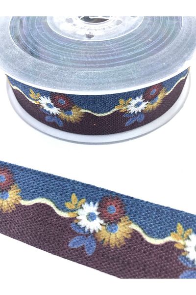 Hobigram Panglică din denim maro albastru – Design special, accesoriu, producție de calitate, stil atrăgător