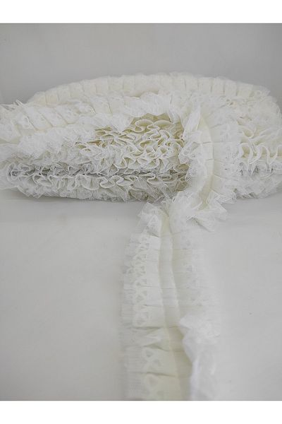 Hobigram Κορδέλα Cream Ruffle – Ειδικό Σχέδιο, Αξεσουάρ, Ποιοτική Παραγωγή, Στυλ που τραβάει τα βλέμματα – Κορδέλα – Κορδέλα