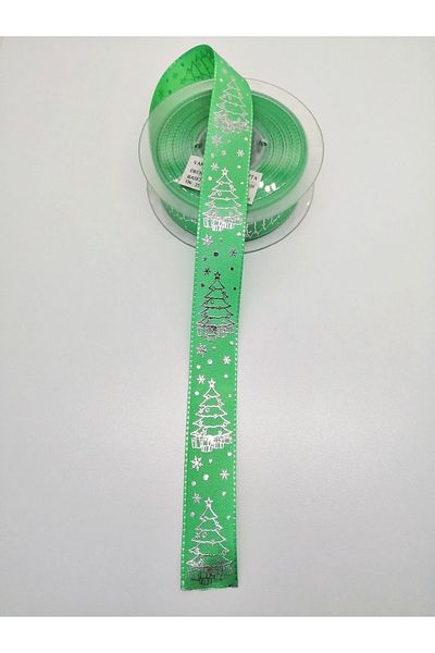 Hobigram Green Pine Tree Star Grosgrain Κορδέλα 2,5 cm 1 Meter – Κορδέλα, Κομψό Σχέδιο, Γυναικείο Αξεσουάρ – K