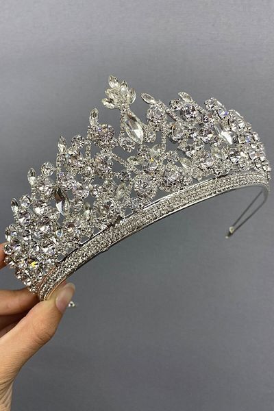 Hobigram تاج زفاف وحناء Segasi فضي اللون - تصميم خاص، إكسسوار، إنتاج عالي الجودة، طراز مثير للنظر - Ge