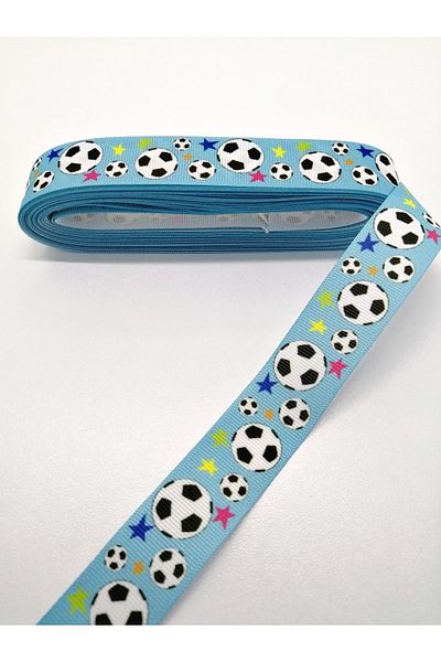Hobigram Panglică Grosgrain cu model Blue Ball 2,5 Cm 1 Meter – Panglică, Design Elegant, Accesoriu Femei