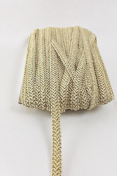 Hobigram Piatra de apa cu dungi decorative bej Pretul este pentru 1 metru - Panglici decorative, design elegant, accesoriu pentru femei - Dek