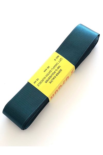 Hobigram Panglică Satin Albastru Petrol 3 Cm 5 Metri – Panglică, Design Elegant, Accesoriu Femei