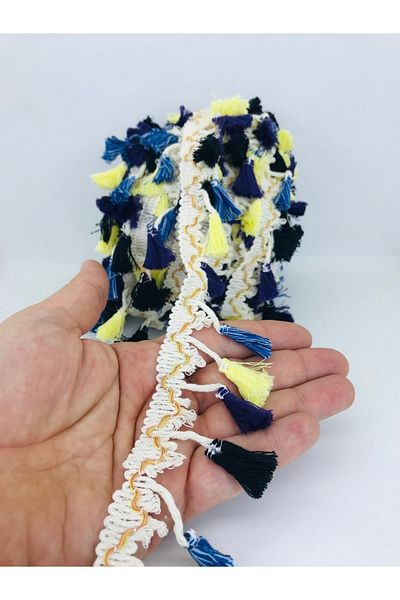 Hobigram Navy Blue Yellow Blue Cotton Fringe Tassel – Ειδικό σχέδιο, αξεσουάρ, ποιοτική παραγωγή, εντυπωσιακό στυλ