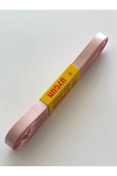 Hobigram Σατέν κορδέλα σε χρώμα πούδρας 1 cm – Ειδικό σχέδιο, αξεσουάρ, ποιοτική παραγωγή, λαμπερό στυλ – Κορδέλα –