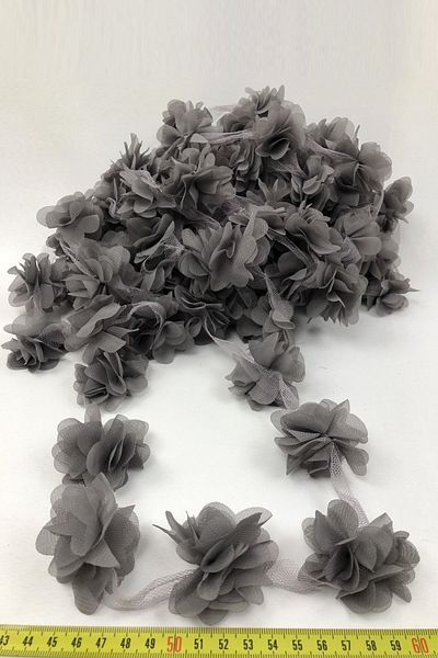 Hobigram Σκούρο γκρι Laser Cut Rose Στολίδι Υλικό Συσκευασίας Organza Fabric Τεχνητό λουλούδι 12 τεμάχια τριαντάφυλλο – Dekora