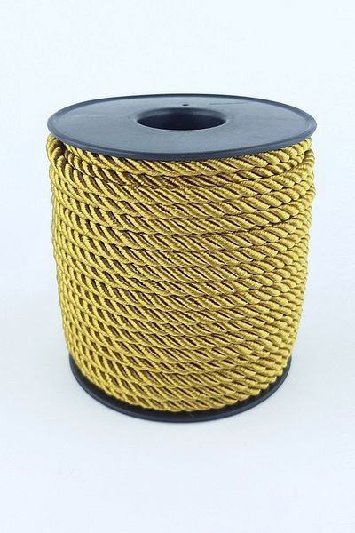 Hobigram Κίτρινο σινάπης κορδόνι 3 mm 10 Mt – Σχοινί πλεξίματος, κομψό σχέδιο, γυναικείο αξεσουάρ – Σχοινί πλεξίματος