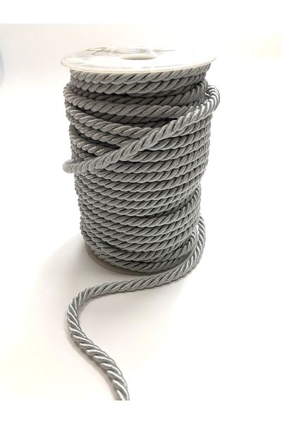 Hobigram Ανοιχτό γκρι κορδόνι σχοινί 6 mm 10 μέτρα – Σχοινί πλεξίματος, κομψό σχέδιο, γυναικείο αξεσουάρ – Σχοινί πλεξίματος