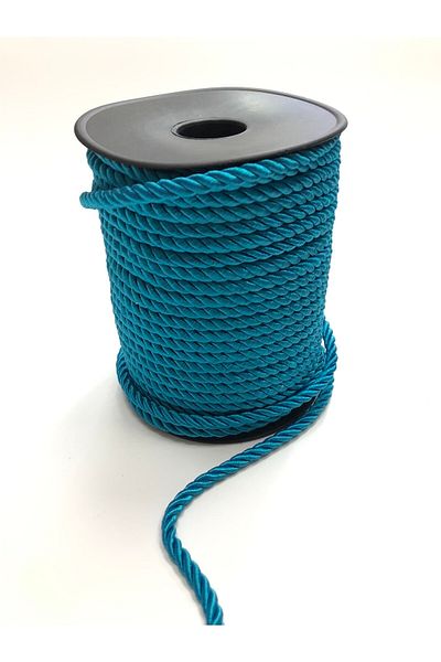 Hobigram Σκούρο Τυρκουάζ Σχοινί Κορδόνι 6 Mm 10 M – Σχοινί πλεξίματος, Κομψό Σχέδιο, Γυναικείο Αξεσουάρ – Σχοινί πλεξίματος – Σχοινί πλεξίματος