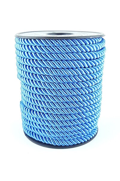 Hobigram Синя мотузка 6 мм – Мотузка для в'язання, стильний дизайн, жіночий аксесуар – Мотузка для в'язання – Мотузка для в'язання