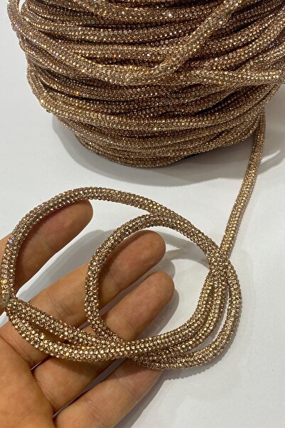 Hobigram Dekoratif Şerit Rose Rengi Full Taşlı Boru Şerit Aplik – Diğer Parti...