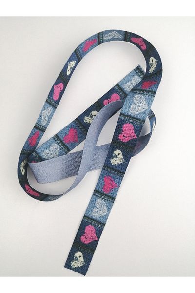 Hobigram Κορδέλα Grosgrain με μοτίβο καρδιάς – Προσαρμοσμένο σχέδιο, αξεσουάρ, ποιοτική παραγωγή, λαμπερό στυλ – Κορδέλα –