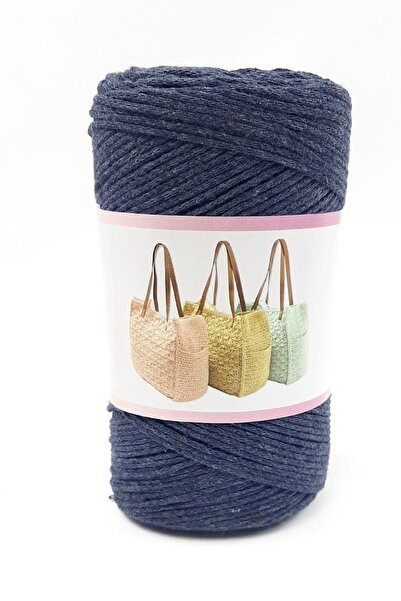 Hobigram Синя макроме нитка – Спеціальний дизайн, аксесуари, якісне виробництво, привабливий стиль – Пряжа для в'язання – Пряжа для в'язання