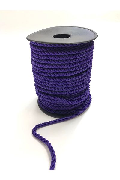 Hobigram Μωβ κορδόνι 6 mm 10 Mt – Σχοινί πλεξίματος, κομψό σχέδιο, γυναικείο αξεσουάρ – Σχοινί πλεξίματος – Σχοινί πλεξίματος