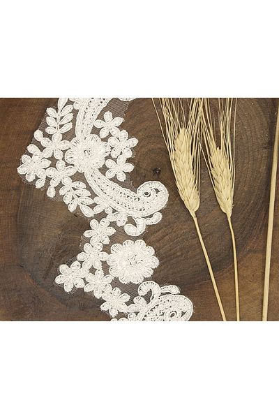 Hobigram Off White French Guipure 2422 – Ειδικό σχέδιο, Αξεσουάρ, Ποιοτική Παραγωγή, Στυλ που τραβάει τα βλέμματα – Dekorati