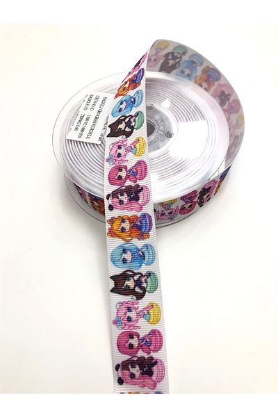 Hobigram Panglică Grosgrain cu Motive Bebeluși 2,5 Cm – Panglică, Design Elegant, Accesoriu Femei – Panglică