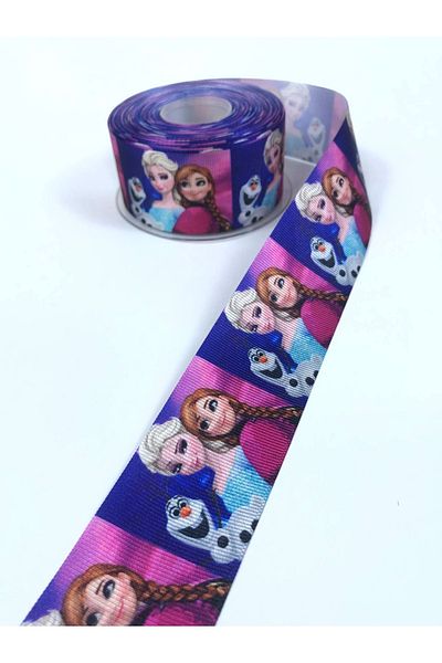 Hobigram Elsa Anna Two Girls Figured Grosgrain Κορδέλα Πλάτος 4 cm – Κορδέλα, Κομψό Σχέδιο, Γυναικείο Αξεσουάρ – Κορδέλα