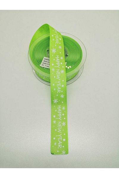 Hobigram Πράσινο φιστίκι Happy New Year Grosgrain Κορδέλα 2,5 cm 2 Yards – Κορδέλα, Κομψό Σχέδιο, Γυναικείο Αξεσουάρ