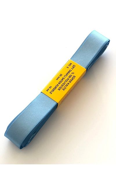 Hobigram Panglică de satin albastră 2 cm 5 metri – design special, accesoriu, producție de calitate, stil atrăgător
