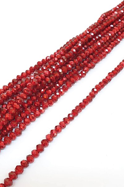 Hobigram Mărgele de cristal roșu acoperit 6 mm