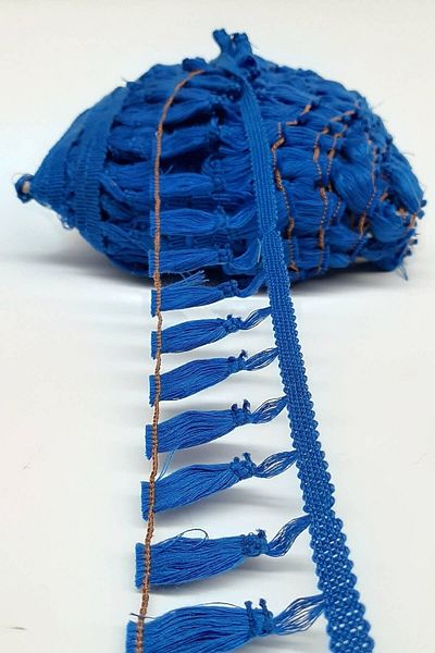 Hobigram Saks Blue Bumbac Fringe Ribbon Tassel – Design special, Accesoriu, Producție de calitate, Stil atrăgător – Decor