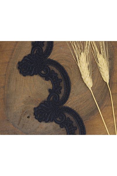 Hobigram Navy Blue French Guipure 2590 – Ειδικό σχέδιο, Αξεσουάρ, Ποιοτική Παραγωγή, Στυλ που τραβάει τα βλέμματα – Διακοσμητικό Σ