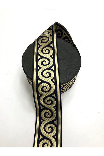 Hobigram Μπλε Navy Printed Ribbon 4,5 cm – Ειδικό Σχέδιο, Αξεσουάρ, Ποιοτική Παραγωγή, Εντυπωσιακό Στυλ – Κορδέλα