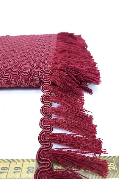 Hobigram Διακοσμητική κορδέλα Claret Red Waterway Patterned Ribbon Tassel 5 cm – Διακοσμητική κορδέλα, κομψό σχέδιο