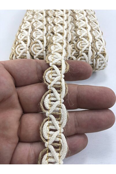 Hobigram White Chain Patterned Straw Decorative Ribbon Ornament 5 Meters for Packaging Edge Ornament – Decorative