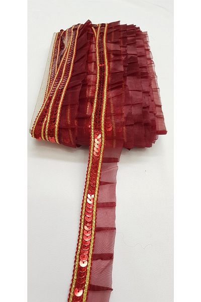 Hobigram Organza Water Stone Ruffle Fk-1031 – تصميم خاص، إكسسوار، إنتاج عالي الجودة، طراز مذهل – ديكورات