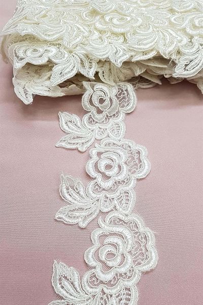 Hobigram Dantela franceză guipură florală cremă – Design special, Accesoriu, Producție de calitate, Stil atrăgător – Decor