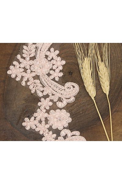 Hobigram Pudră French Guipure 2422 – Panglică decorativă, Design elegant, Accesoriu pentru femei – Panglică decorativă
