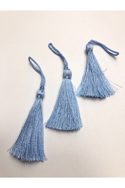 Hobigram Baby Blue Single Tassel 10 Pieces 7 cm – Διακοσμητική κορδέλα, Κομψό σχέδιο, Γυναικείο αξεσουάρ – Διακοσμητική κορδέλα