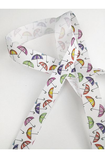 Hobigram Κορδέλα Grosgrain με μοτίβο ομπρέλας – Προσαρμοσμένο σχέδιο, αξεσουάρ, ποιοτική παραγωγή, εντυπωσιακό στυλ – Κορδέλα
