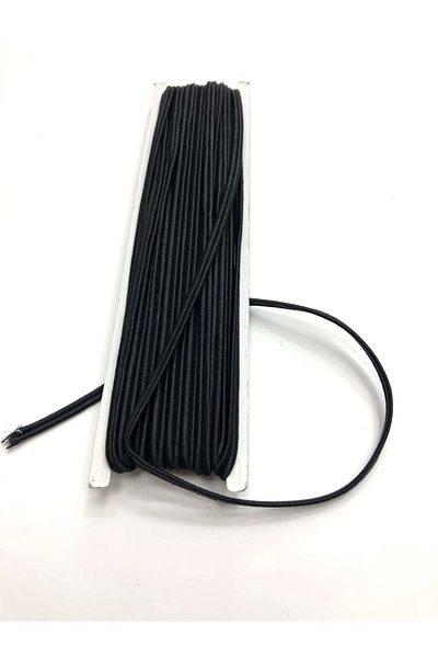 Hobigram Μαύρο διπλής σειράς Baby Rubber 0,5 Cm 1 M Las1001 – Διακοσμητική κορδέλα, κομψό σχέδιο, γυναικείο αξεσουάρ