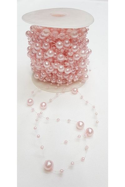 Hobigram Mărgele de perle cu franjuri pudră 20 de metri – mărgele, design elegant, accesoriu pentru femei – mărgele