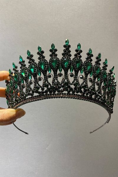 Hobigram موديل زيني الأخضر هينا وتاج الزفاف – تصميم خاص، إكسسوار، إنتاج عالي الجودة، طراز مغرٍ – Gel