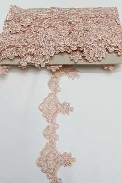 Hobigram Dantela îngustă French Guipure Powder – Design special, Accesoriu, Producție de calitate, Stil atrăgător – Decorati
