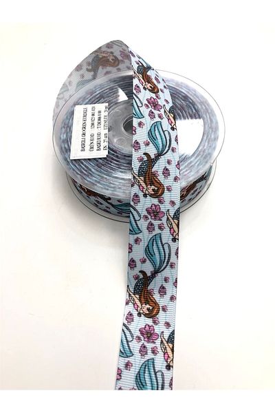 Hobigram Κορδέλα Grosgrain με σχέδιο Mermaid 2,5 cm – Κορδέλα, Κομψό Σχέδιο, Γυναικείο Αξεσουάρ