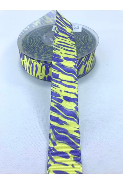 Hobigram Κίτρινη κορδέλα Grosgrain με μοτίβο Navy Blue – Προσαρμοσμένο σχέδιο, αξεσουάρ, ποιοτική παραγωγή, εντυπωσιακό στυλ – K