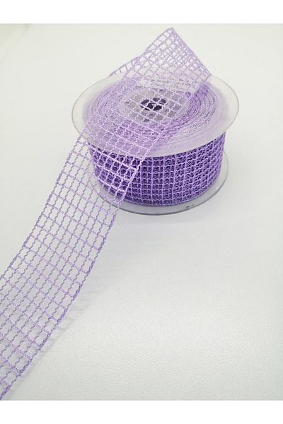 Hobigram Lilac Mesh Ribbon 4 cm 2 Yards – Κορδέλα, Κομψό Σχέδιο, Γυναικείο Αξεσουάρ – Κορδέλα – Κορδέλα