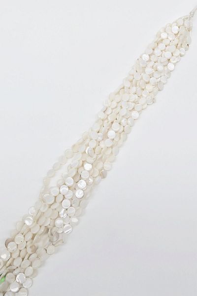 Hobigram Cream Pearl Flat Beads 8 mm – Χάντρες, Κομψό Σχέδιο, Γυναικείο Αξεσουάρ – Χάντρες