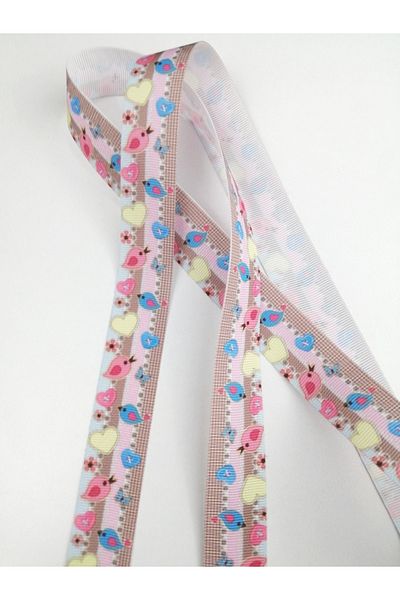Hobigram Κορδέλα Grosgrain με μοτίβο καρδιάς – Προσαρμοσμένο σχέδιο, αξεσουάρ, ποιοτική παραγωγή, λαμπερό στυλ – Κορδέλα