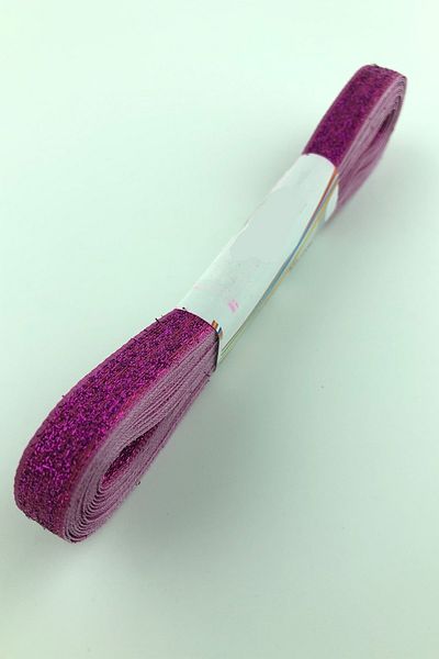 Hobigram Φούξια Velvet Glitter Κορδέλα 1 cm – Ειδικό Σχέδιο, Αξεσουάρ, Ποιοτική Παραγωγή, Εντυπωσιακό Στυλ – Κορδέλα