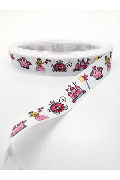 Hobigram Princess Pattern Grosgrain Κορδέλα 2,5 cm 3 Yards – Κορδέλα, Κομψό Σχέδιο, Γυναικείο Αξεσουάρ – Κορδέλα