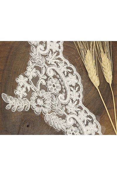Hobigram French Guipure Off White 044 – Design special, Accesoriu, Producție de calitate, Stil atrăgător – Decorativ